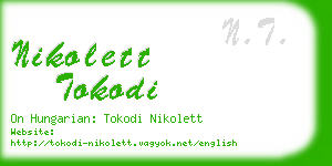 nikolett tokodi business card